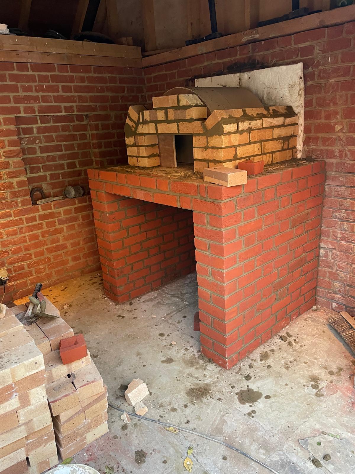 Custom brick pizza oven in Kent