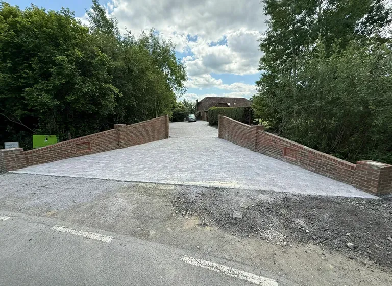 Professional block paving driveway installation in Kent by Built by Pros